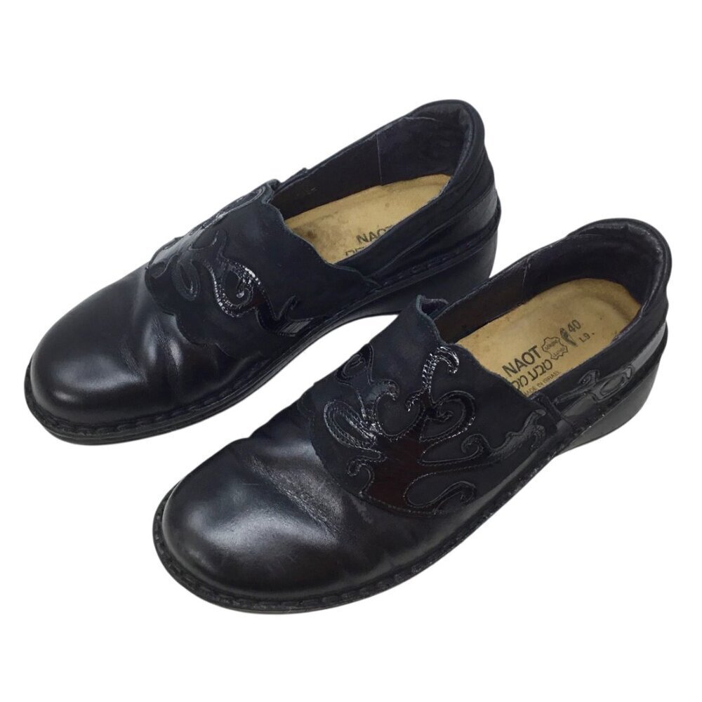 Naot Shoes Clogs Slip On Comfort Footbed Scroll Israel Black 40 / 9 Adj Strap